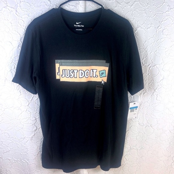 Nike Other - Nike Just Do It Pixel Graphic Short Sleeve T-Shirt Black Medium DX1065-010